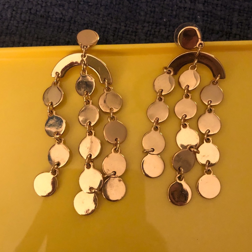 Gold chandelier earrings